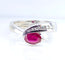 Bague 53 Bague or blanc rubis diamants 58 Facettes AB645
