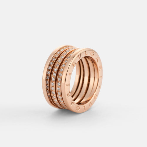 BULGARI - Bague B.Zero1 or rose diamants 58 Facettes