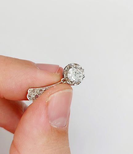 Art deco vedhæng i 18k hvidguld diamant 0,80 karat (cirka 1920) 