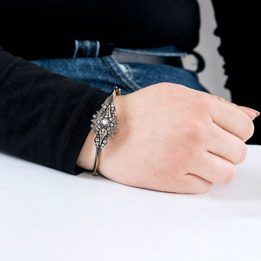 Bracelet Bracelet Napoléon III or rose doublé d'argent, diamants 58 Facettes LIS1795