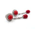 Boucles d'oreilles Boucles d'oreilles en or blanc avec corail et diamants 58 Facettes