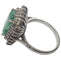 Bague 51 Bague cluster avec émeraude colombienne naturelle certifiée HRD de 3,45 cts en or blanc 58 Facettes E24