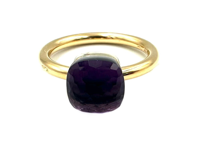 Bague 54 POMELLATO - bague Nudo Petit 2 ors et améthyste 58 Facettes