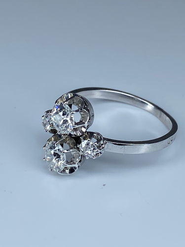 Bague 56 Bague Toi & Moi diamants vers 1930 58 Facettes AB68