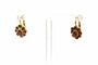 Boucles d'oreilles Boucles d'oreilles contemporaines en or jaune 18 carats et grenats 58 Facettes 23268