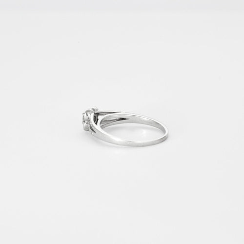 Bague 61 MAUBOUSSIN - Solitaire or blanc diamants 58 Facettes LP830/13