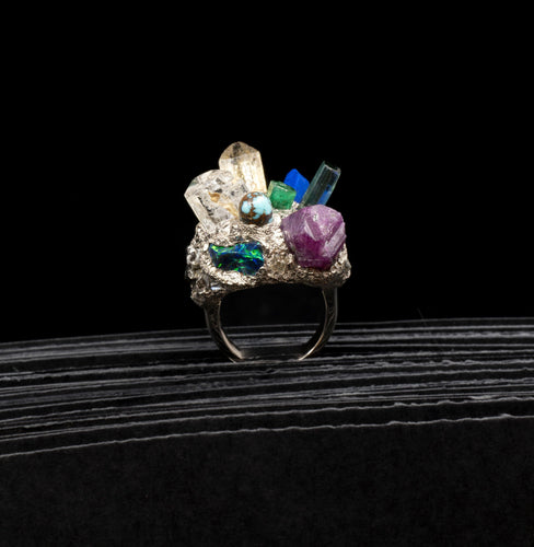 Bague 51.5 Création, bague "nature" 58 Facettes 238055