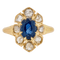 Bague 49 Bague Or 18k, Saphir Naturel et Diamants - XIXème siècle 58 Facettes 518