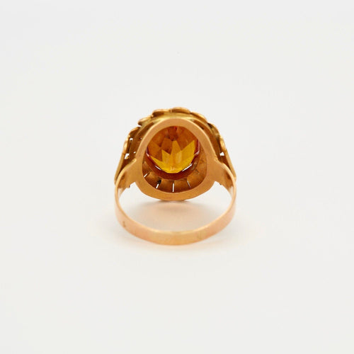 Bague 60 Bague or jaune citrine 58 Facettes LP629