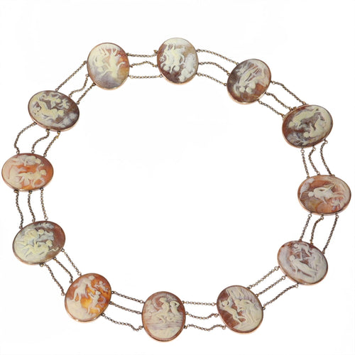 Collier Collier camée victorien, vers 1860 – Un chef-d'œuvre du Grand Tour en or 58 Facettes 24269-0015