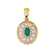 Pendentif Pendentif Or jaune, Or blanc Emeraude, Diamant 58 Facettes 4227670CN
