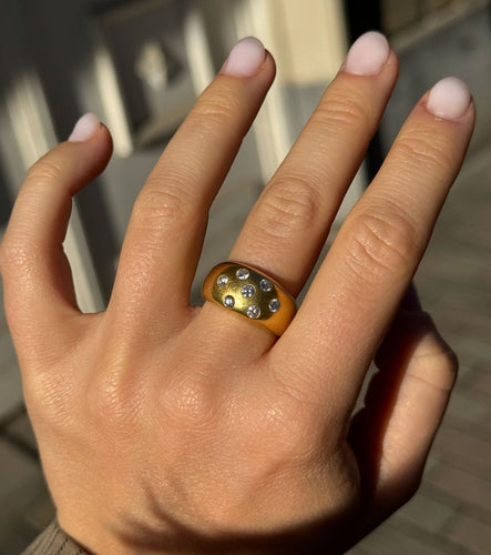 Bague 54 Bague or jaune & diamants 58 Facettes