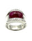 Bague 58 Bague or blanc 18K, diamants et rubis 11ct certifié 58 Facettes