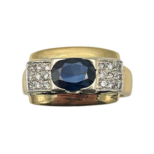 Bague 58 Bague saphir et pavage diamants 58 Facettes 149053467