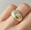 Bombierter Ring aus Gelbgold und Diamant 