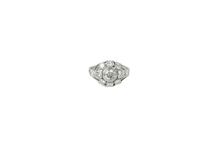 Bague 48 Bague marguerite or blanc diamants 58 Facettes SQ8512637