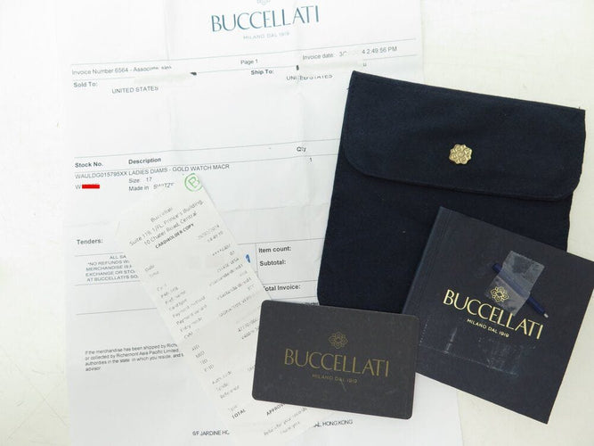 Montre montre BUCCELLATI macri wauldg015795 24 mm quartz or jaune 18k diamants 58 Facettes 267443