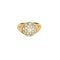 Bague 54,5 Bague or jaune et gris et diamant 58 Facettes RAM2669