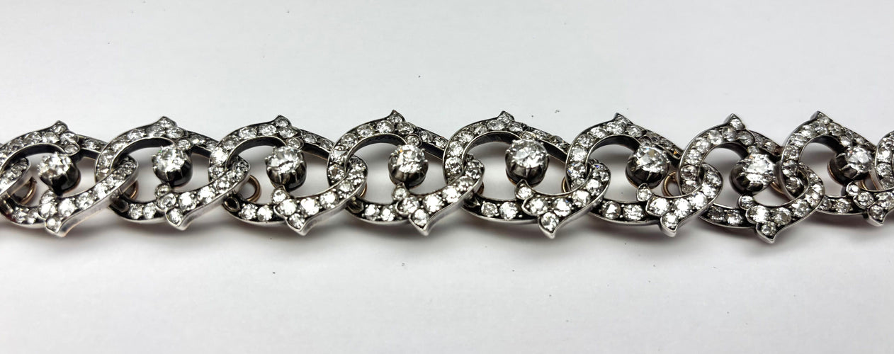 Bracelet Bracelet Belle Époque yellow gold, silver, diamonds 23.10 karats – France, circa 1910–1920 58 Facettes E34