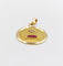 Pendentif AUGIS - Pendentif médaille d'amour  23mm or jaune et rubis  "+ QU'HIER - QUE DEMAIN" 58 Facettes A06325