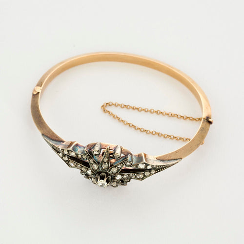 Bracelet Bracelet Napoléon III or rose doublé d'argent, diamants 58 Facettes LIS1795