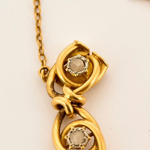 Bracelet Bracelet ancien en or jaune et diamants 58 Facettes