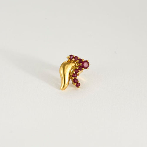 Boucles d'oreilles Boucles d'oreilles en or jaune et rubis 58 Facettes LP1164