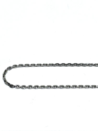 Collier Chaîne Forçat En Or Blanc 58 Facettes