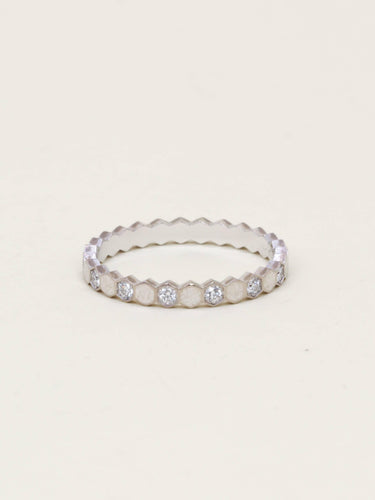 Bague 54 CHAUMET Alliance or blanc diamants Bee my Love 58 Facettes 1208.2