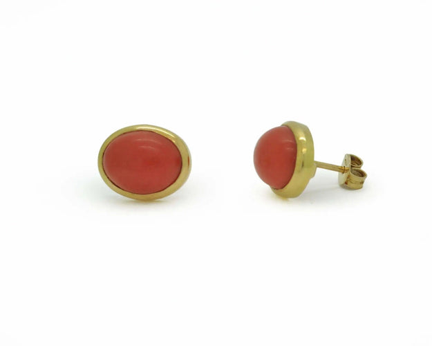 Boucles d'oreilles Boucles d'oreilles en or jaune avec corail 58 Facettes 7295