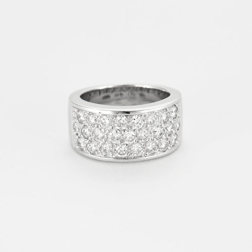 Bague 53 Bague Tank Moderne or blanc diamants 58 Facettes LP998/13