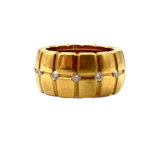 Bague 52 De Beers - Bague en or jaune 18k et diamants 58 Facettes