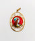 Pendentif Pendentif art nouveau plaque émaillée jeune fille en or 18k Limoges 58 Facettes A06401