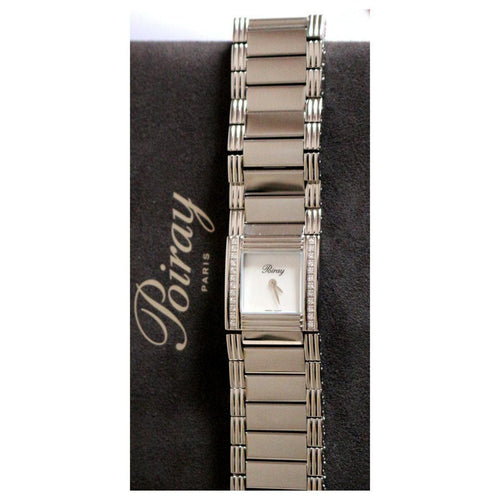 Montre POIRAY - Montre Ma Première Manchette Acier Et Diamants 58 Facettes 284