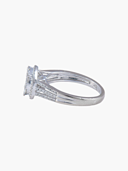 Bague Bague or blanc et diamants 58 Facettes 2063