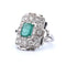 Bague 54 Bague Art Déco or émeraude diamants 58 Facettes