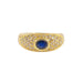 Bague 60 Bague Jonc en or jaune, saphir et diamants 58 Facettes B11