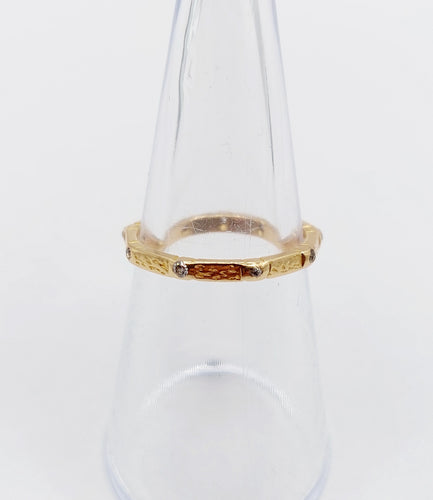 Bague 51.5 Bague alliance américaine Art déco en or 18k et diamants taille ancienne 58 Facettes A06537