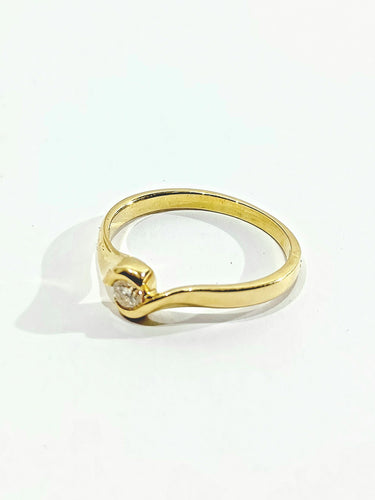 Bague 54 Bague Solitaire Or Jaune Diamant 0.13ct 58 Facettes 3097/1