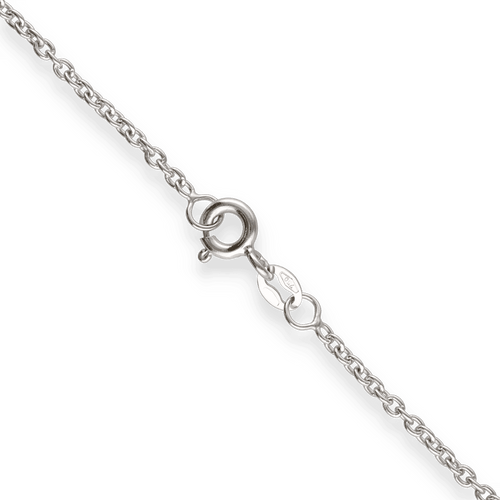 Collier Collier pendentif trèfle en or gris 18k – Diamants 0.80 ct – 37 cm – Vers 2000 58 Facettes