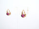 Boucles d'oreilles boucles d'oreilles POMELLATO m'ama non m'ama or rose grenat diamants 58 Facettes 266327