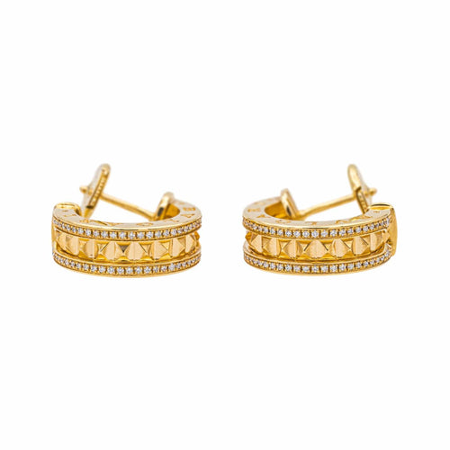 Boucles d'oreilles Bulgari Boucles d'oreilles Créoles B.Zéro1 Or jaune Diamant 58 Facettes 4173764RV