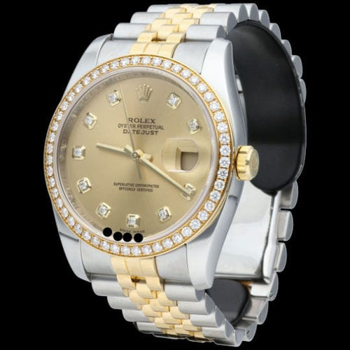 Montre Rolex Montre Date Just Or Jaune 18K / Acier Lady 58 Facettes MT44089
