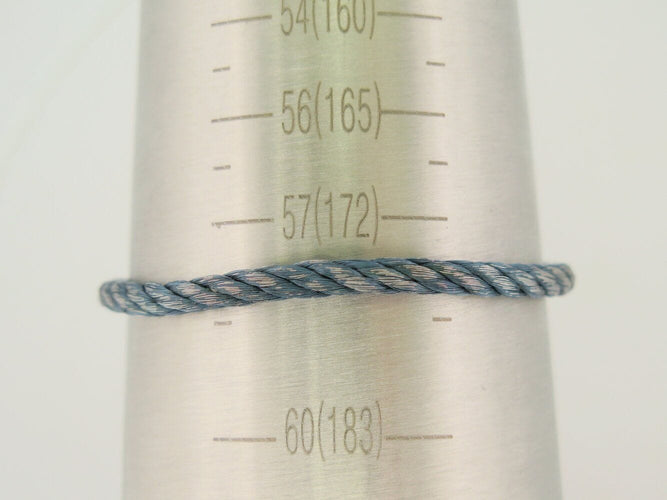 Bracelet bracelet FRED force 10 gm 0b0005 manille en or blanc 18k 2 cordons 58 Facettes 271113