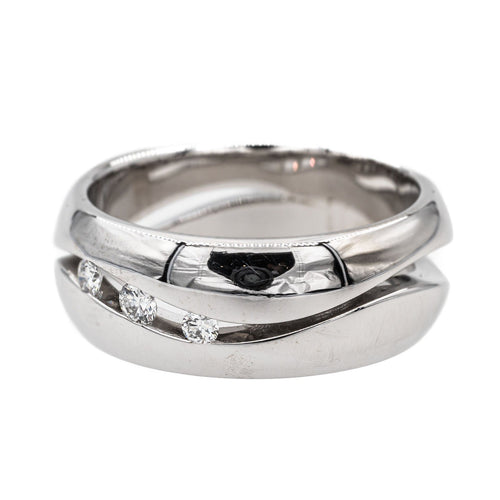 Bague 57 Bague Or blanc Diamant 58 Facettes 3060076CN