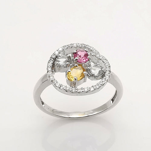 Bague Bague pierres précieuses & diamants 58 Facettes