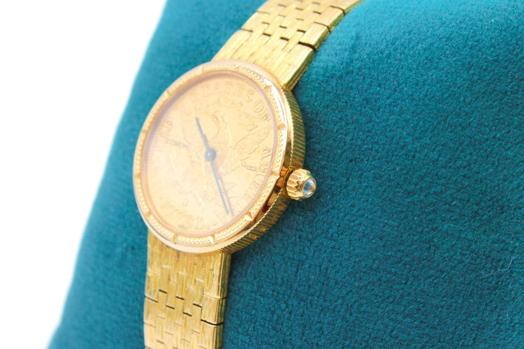 Montre Montre femme or jaune 5 dollars 58 Facettes MT240129