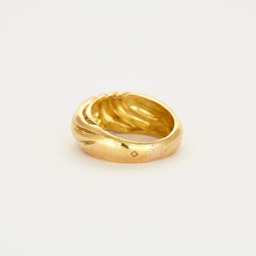 Bague 56 Bague jonc or jaune 58 Facettes LP242/4