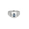 Bague 55 Bague en Or blanc 18k Saphir 58 Facettes MAN1436