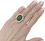 Bague 48 Bague or blanc, jade néphrite et diamants. 58 Facettes 35098